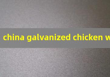 china galvanized chicken wire